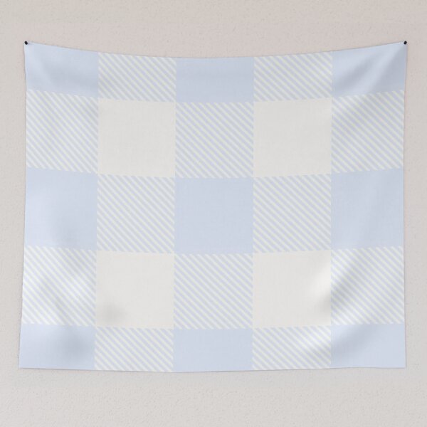 Item preview, White and Light Blue Gingham - Square Pattern designed and sold by SPRUCIA.