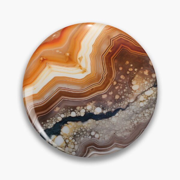 Item preview, Abstract  Agate Stone Grey Beige Orange Ochre Black designed and sold by fluffstuffgifts.