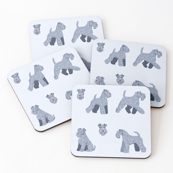 Aperçu de l'œuvre Meute de chiens Kerry Blue Terrier créée et vendue par Yaragold.