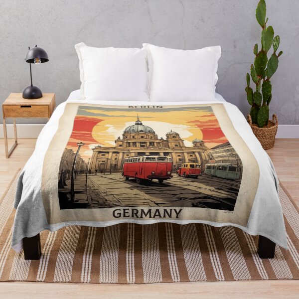 Item preview, Berlin Germany Sunset Vintage Travel Poster  designed and sold by TravelersGems.