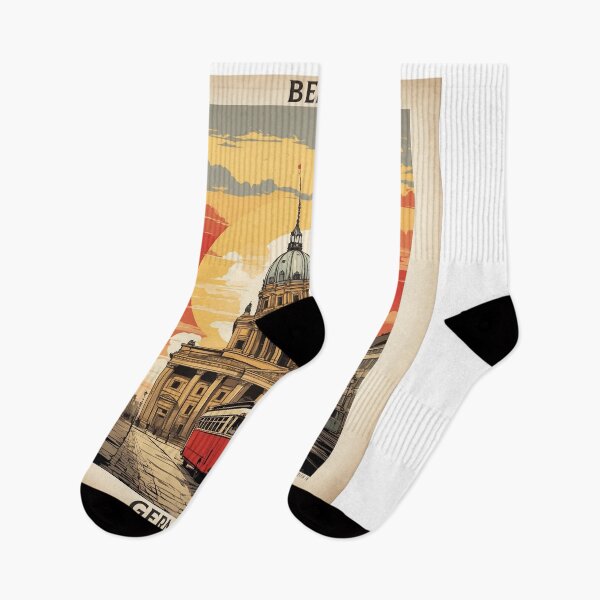 Item preview, Berlin Germany Sunset Vintage Travel Poster  designed and sold by TravelersGems.