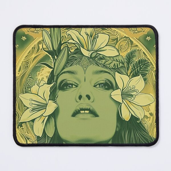 Item preview, Woman Art Nouveau Art Deco Poster Green designed and sold by danachblog.