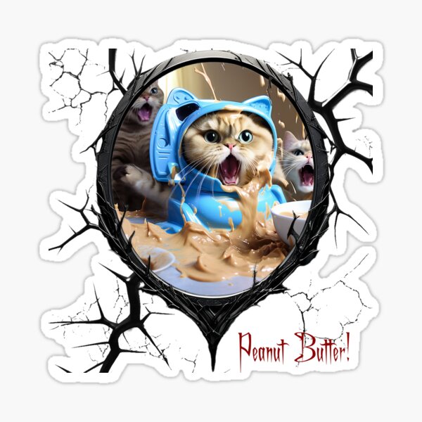 Item preview, Cats & Kittens Making A Huge Peanut Butter Mess designed and sold by FatCatStudios.