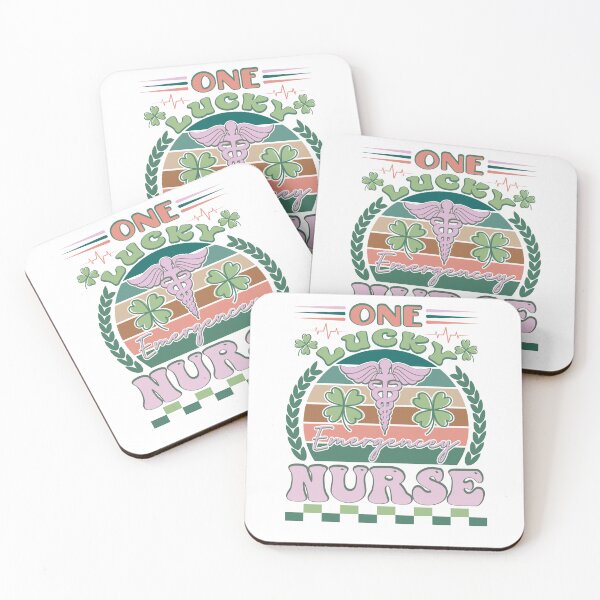 Item preview, One Lucky Emergency Nurse Shamrock, Registered Nurse, CNA, st patricks day, Lucky Irish Women designed and sold by behindthefacts.
