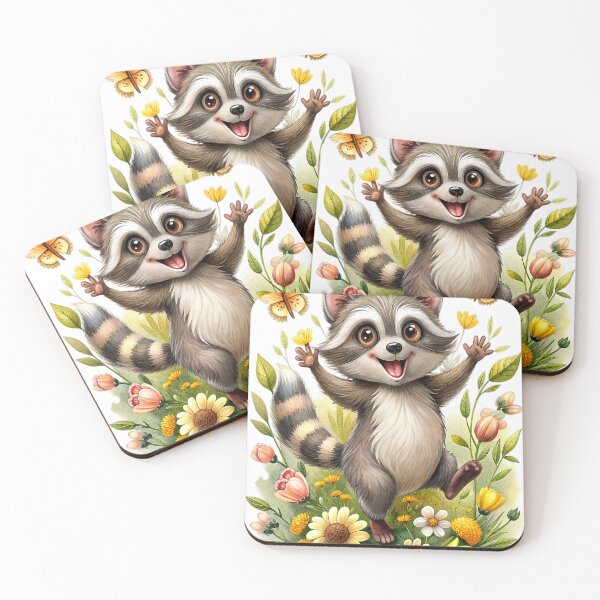 Item preview, cute cheerful little raccoon designed and sold by Arextr.