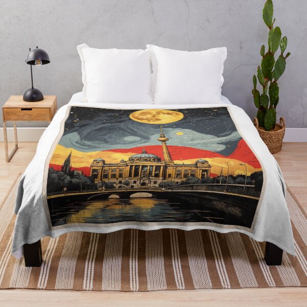 Item preview, Berlin Germany Starry Night Vintage Travel Poster  designed and sold by TravelersGems.