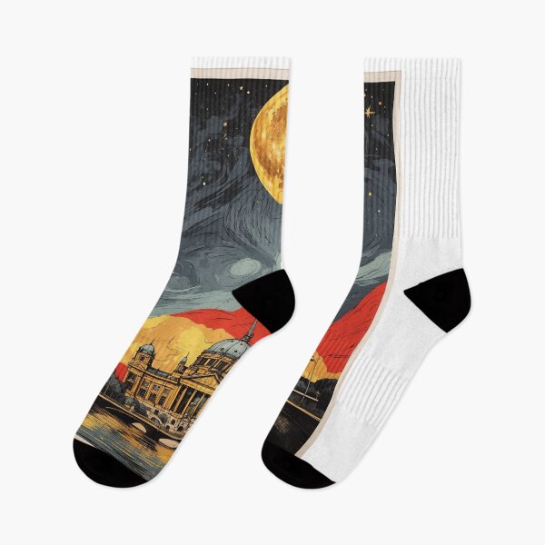 Item preview, Berlin Germany Starry Night Vintage Travel Poster  designed and sold by TravelersGems.