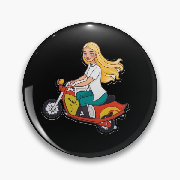 Item preview, Cute golden hair girl on a ride on a scooter designed and sold by lyricsai.