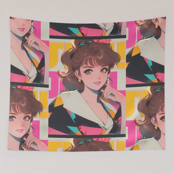 Item preview, City Pop 80s retro anime girl designed and sold by octoboobs.