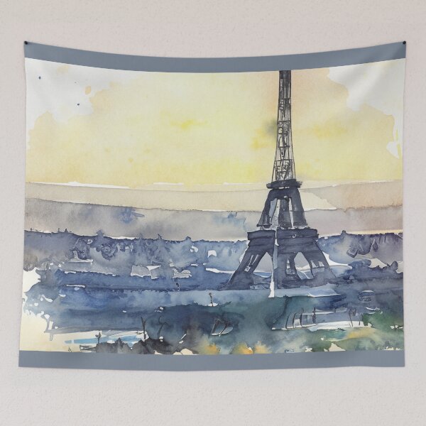 Item preview, Eiffeltower and Paris in watercolour designed and sold by Photopat.