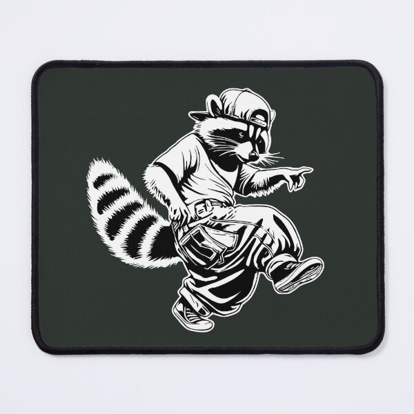 Item preview, bboy raccoon breakdancer designed and sold by CutOriginalArt.