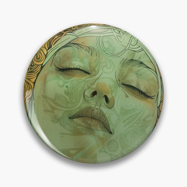 Item preview, Woman in Green Art Deco, Art Nouveau designed and sold by danachblog.