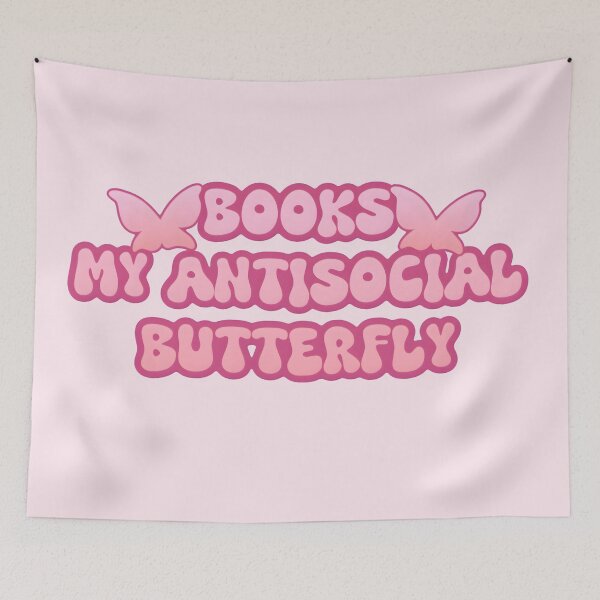 Item preview, Reading addiction. Books My Antisocial Butterfly. Funny introvert. designed and sold by Unitepeople.