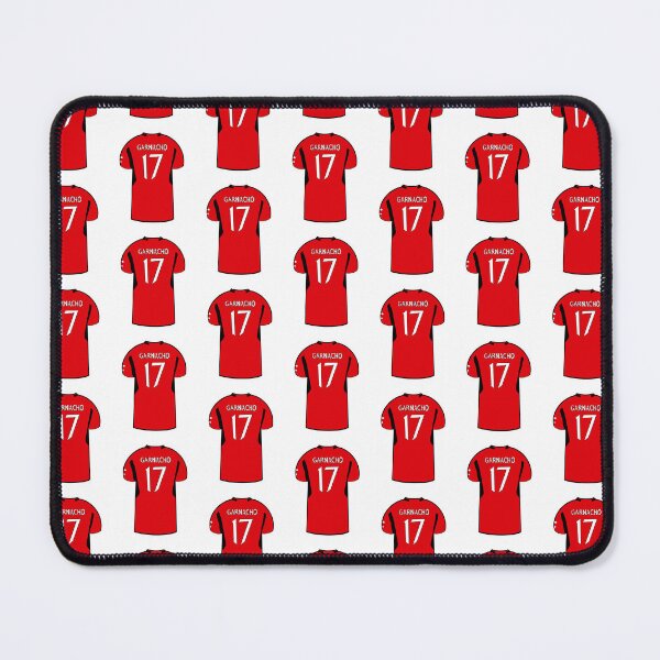Item preview, Garnacho 17 Man Utd red jersey designed and sold by GrizzlyCollective.