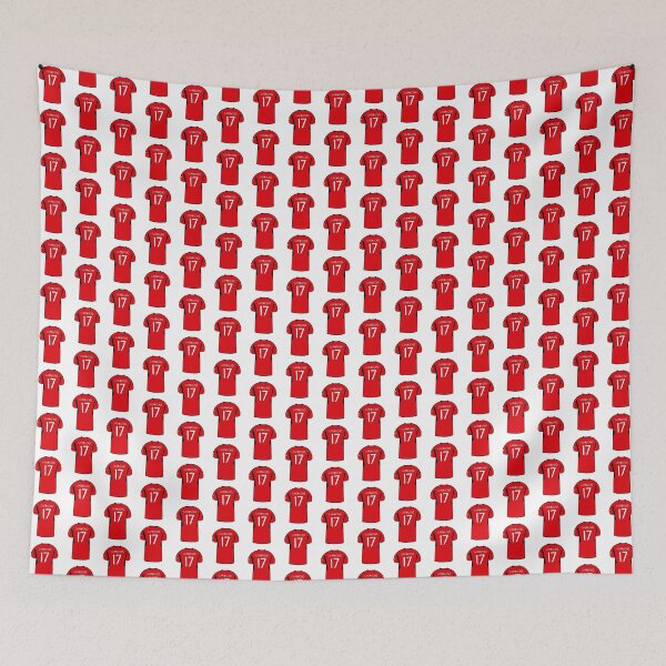 Item preview, Garnacho 17 Man Utd red jersey designed and sold by GrizzlyCollective.