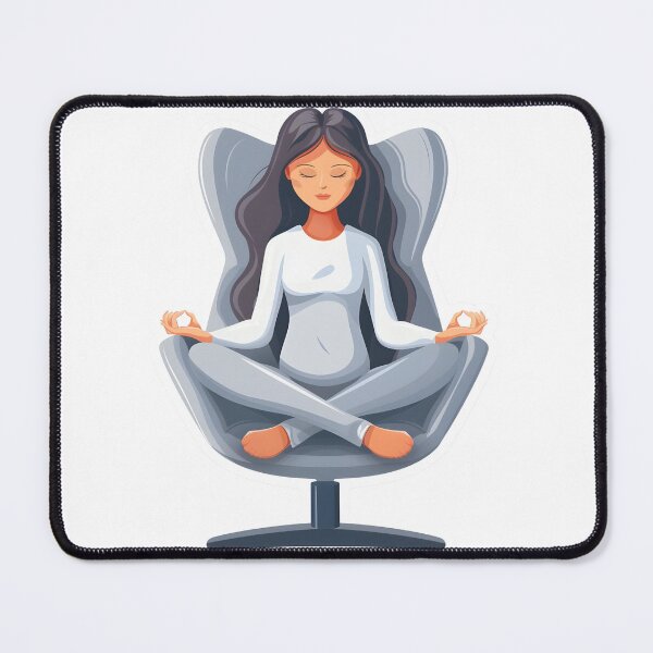 Item preview, Office Zen - Modern Chair Yoga Sticker designed and sold by Liseri.