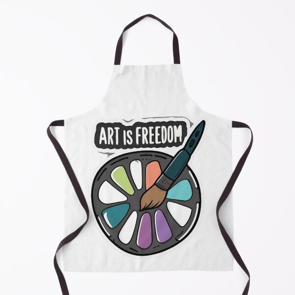 Item preview, Art is Freedom - Watercolor Palette and Brush Design designed and sold by NiftyWrx.