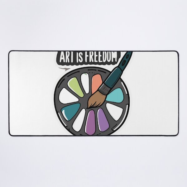 Item preview, Art is Freedom - Watercolor Palette and Brush Design designed and sold by NiftyWrx.