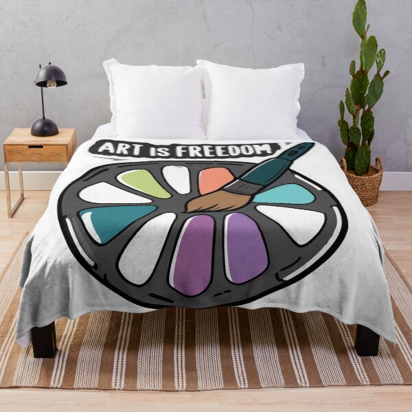 Item preview, Art is Freedom - Watercolor Palette and Brush Design designed and sold by NiftyWrx.