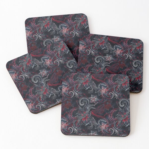 Item preview, Black Mangoli Cascade Pattern designed and sold by DreamBackDrops.