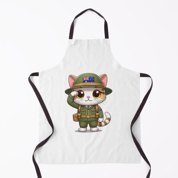 Item preview, Cute Australian Soldier Cat , Kawaii Soldier Cat, Cat Clipart designed and sold by SnuggleSafari.