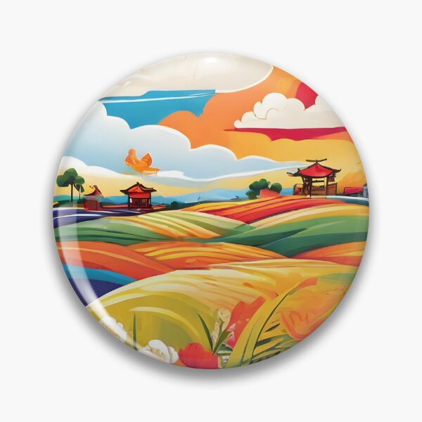 Item preview, Scenic view of a peaceful rural landscape with golden hills and fields and a portrait designed and sold by design-store77.