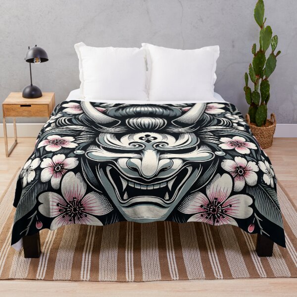 Item preview, Ephemeral Embrace: Hannya Mask and Sakura Blossoms designed and sold by zzz888.