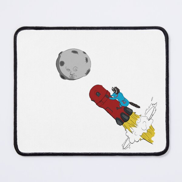 Item preview, rocket raccoon red near at moon designed and sold by KunBAArtWork.