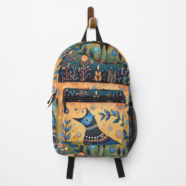 Item preview, Folk blue jay bird designed and sold by Folksy Living.