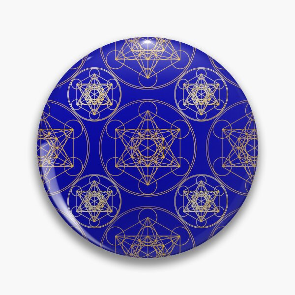 Item preview, Metatron's Cube Tiling Blue Background designed and sold by Raymond Gilford.