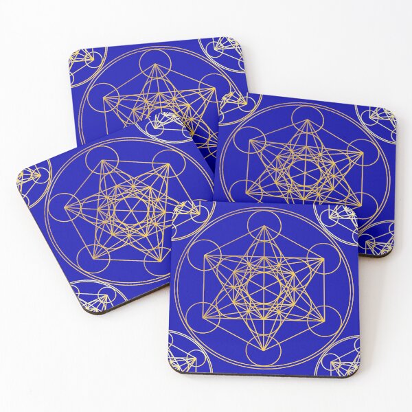 Item preview, Metatron's Cube Tiling Blue Background designed and sold by Raymond Gilford.
