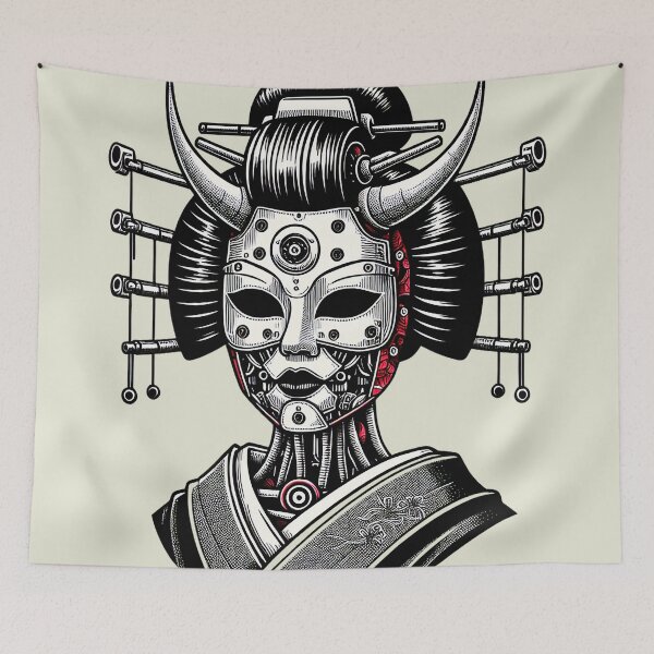 Item preview, "Cold Cyberpunk Mech Geisha" designed and sold by zzz888.