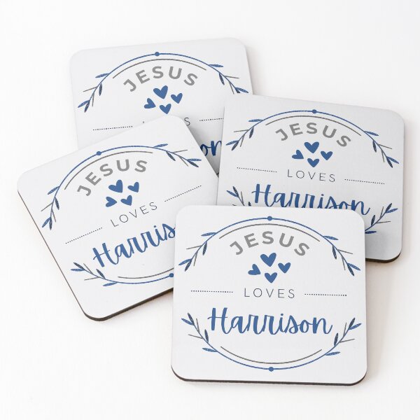 Item preview, Harrison - Jesus Loves Harrison / personalised name  designed and sold by Share-Blessings.