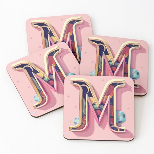 Item preview, Capital letter M Sweet and chic pink designed and sold by Icon-Network.
