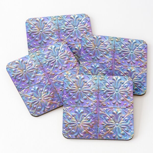 Item preview, Estampado de azulejos victorianos iridiscentes y radiantes designed and sold by dcrc.