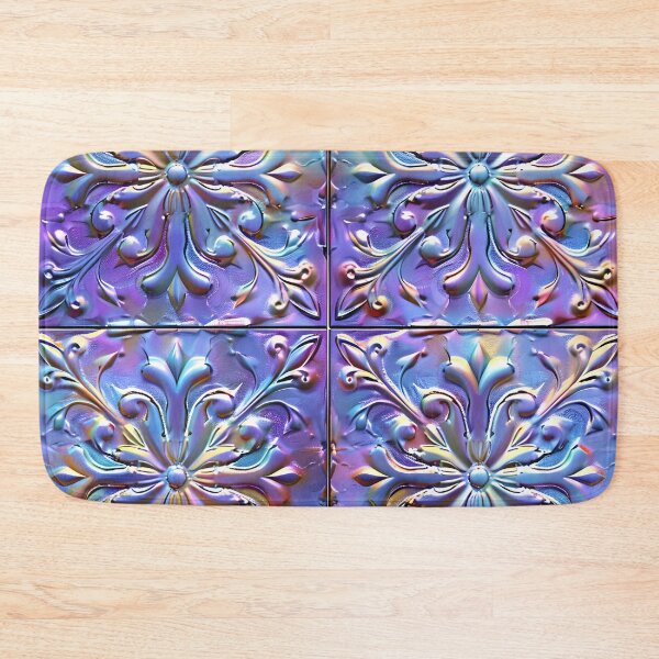 Item preview, Estampado de azulejos victorianos iridiscentes y radiantes designed and sold by dcrc.