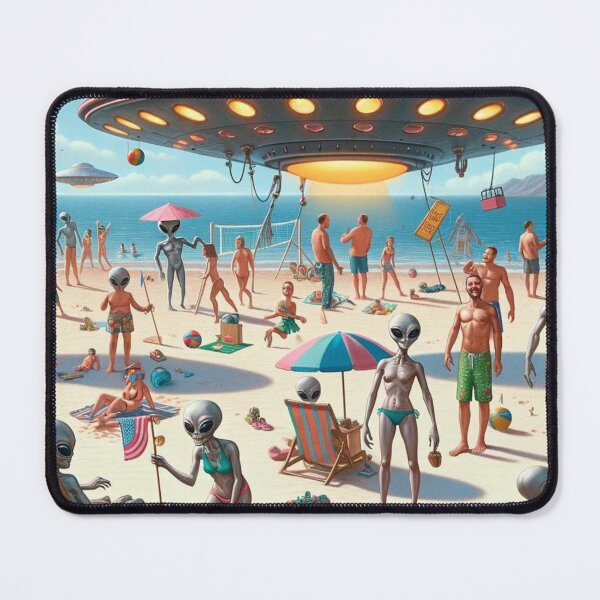Item preview, Galactic Getaway Aliens Soak Up Sun on Earth's Shores designed and sold by Willyboy16.