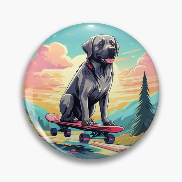 Item preview, LABRADOR & SKATBOARD designed and sold by AmazingBackDrop.