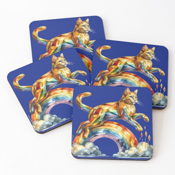 Item preview, Golden cat on the rainbow designed and sold by cupipl.