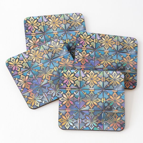 Item preview, Estampado de azulejos victorianos iridiscentes y radiantes designed and sold by dcrc.