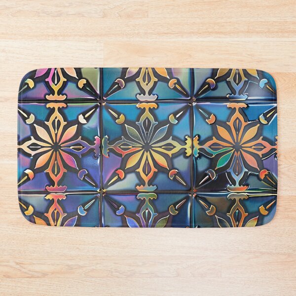 Item preview, Estampado de azulejos victorianos iridiscentes y radiantes designed and sold by dcrc.
