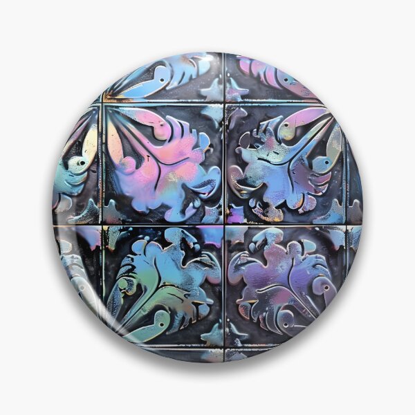Item preview, estampado de azulejos victorianos iridiscentes y radiantes designed and sold by dcrc.