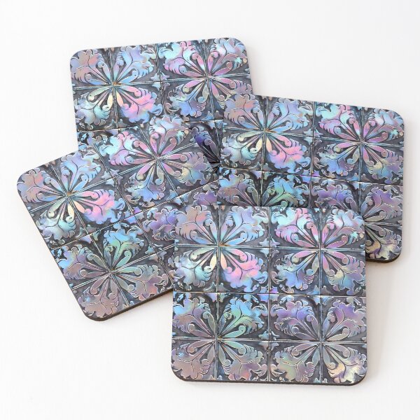 Item preview, estampado de azulejos victorianos iridiscentes y radiantes designed and sold by dcrc.