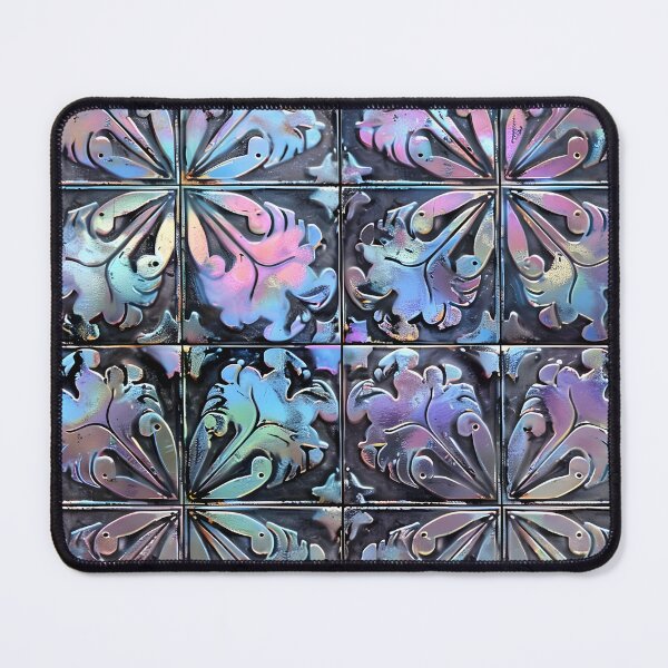 Item preview, radiant iridescent victorian tile print designed and sold by dcrc.