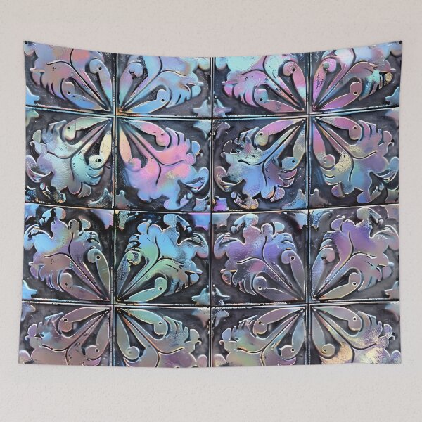 Item preview, estampado de azulejos victorianos iridiscentes y radiantes designed and sold by dcrc.