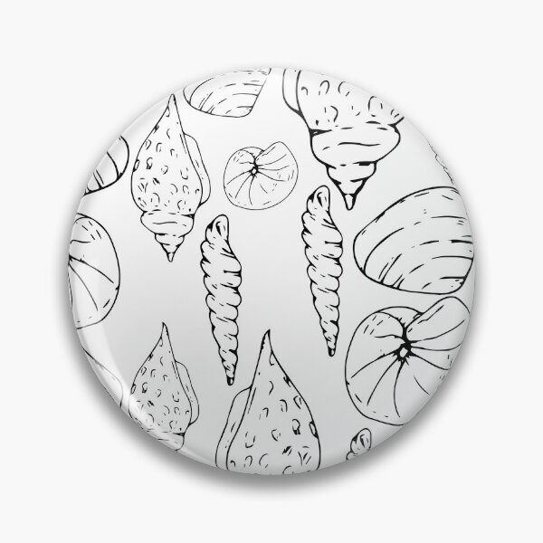 Item preview, sea shell Black and white retro abstract designed and sold by Hohohaxi.
