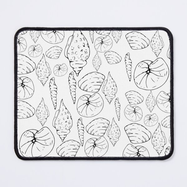 Item preview, sea shell Black and white retro abstract designed and sold by Hohohaxi.
