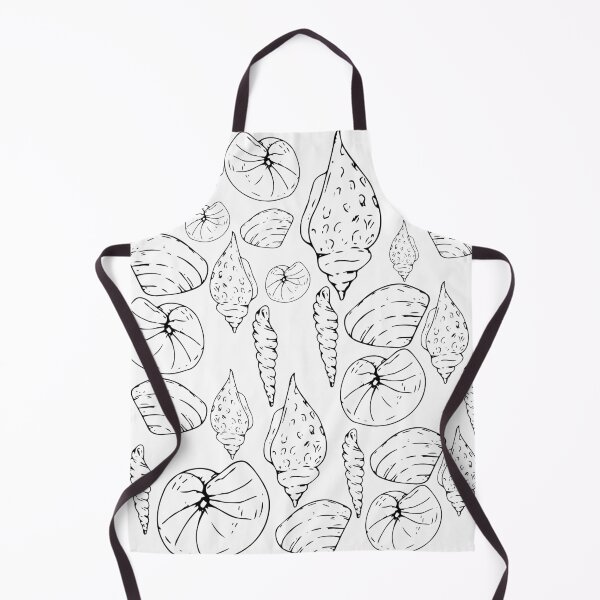 Item preview, sea shell Black and white retro abstract designed and sold by Hohohaxi.