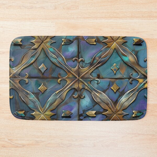 Item preview, estampado de azulejos victorianos iridiscentes y radiantes designed and sold by dcrc.