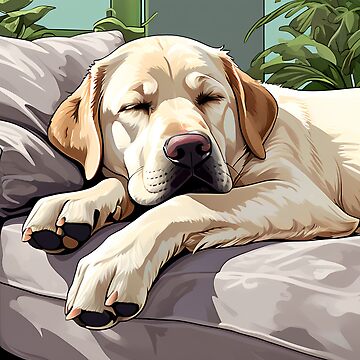 Artwork thumbnail, SLEEPING LABRADOR by AmazingBackDrop